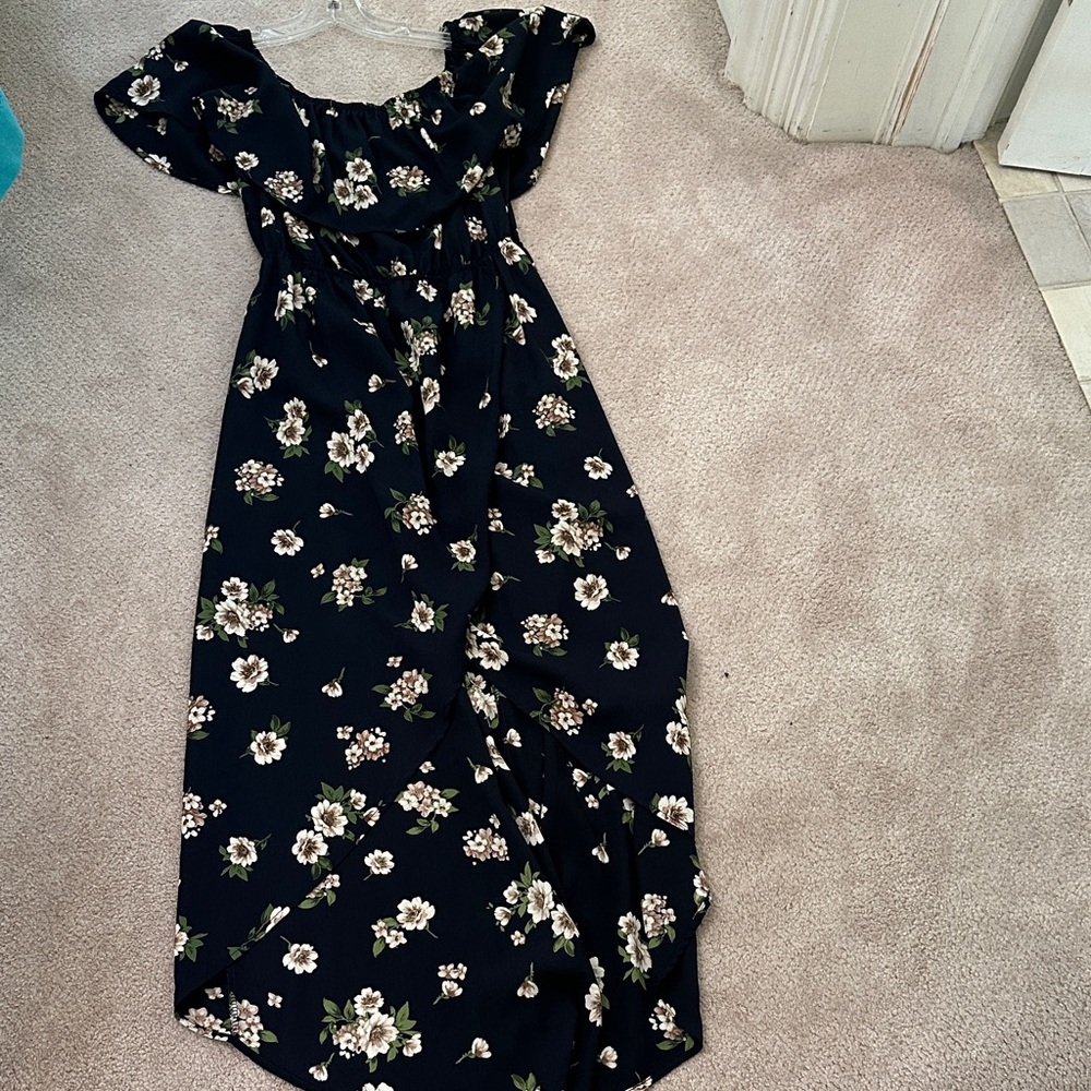 Soprano Navy Blue Floral Dress